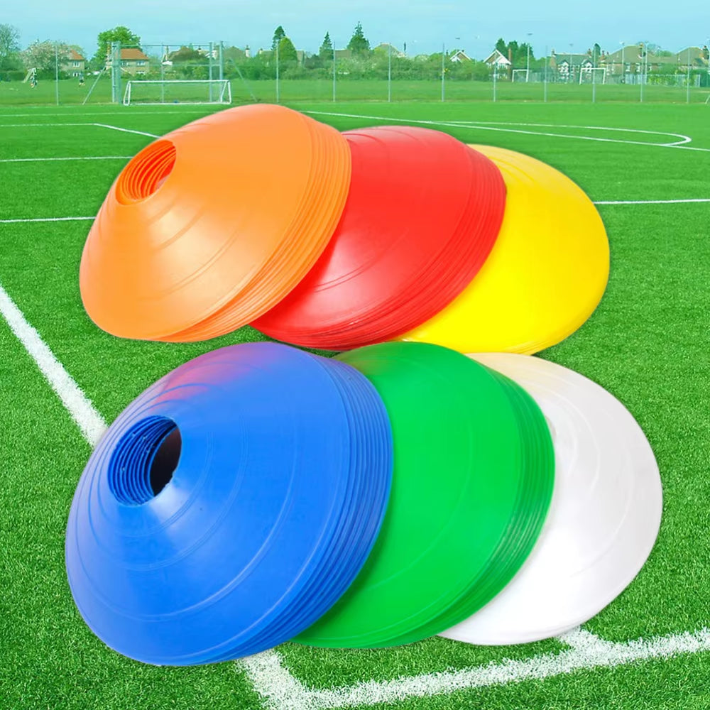 10Pcs Soccer Disc Cone Set Football Training Sports Saucer Cones Marker Discs Soccer Entertainment Sports Accessories